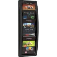 Paperflow DIN A5 Prospekthalter Wandmontiert Schwarz 4063.01 22,7 x 9,5 x 65 cm