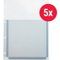 Kolma Prospekthüllen DIN A4 Glasklar Transparent 180 Mikron PVC (Polyvinylchlorid) Oben 4 Löcher 5 Stück