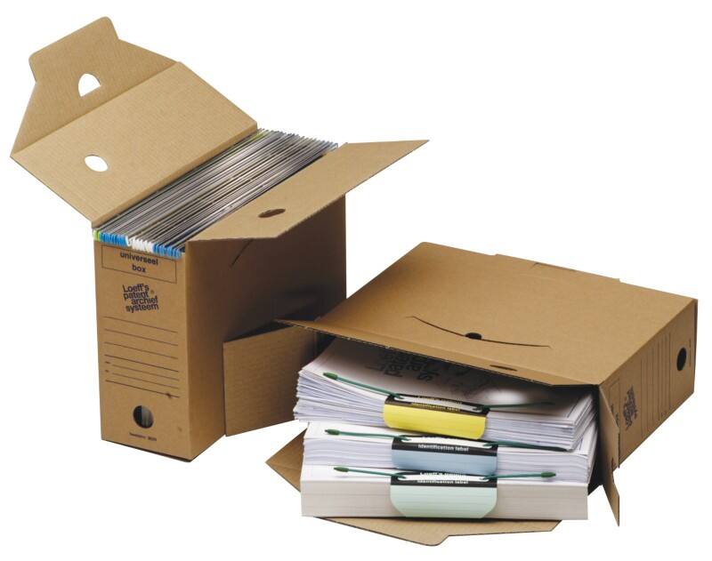 Loeff's Universal Box Karton Archivbox Braun 335mm x 237mm x 112mm 25 Stück