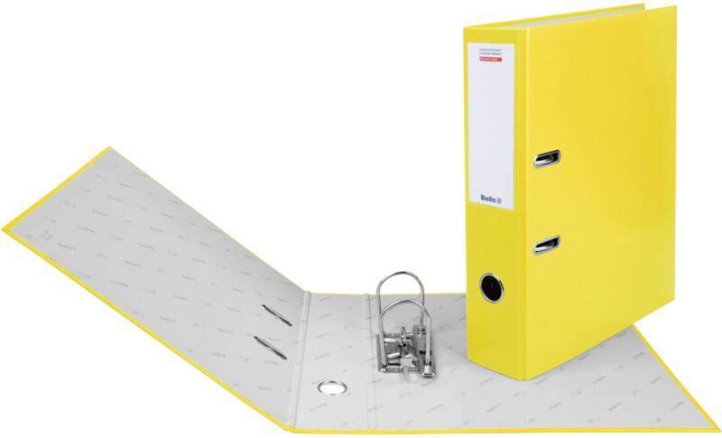 Biella Dinocolor Breit Ordner DIN A4 70 mm Gelb 2 Ringe 10341720U Kunststoff Hochformat