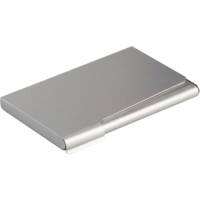 DURABLE Visitenkartenbox 57 x 90 mm 20 Karten Silber 9 x 1 x 5,7 cm