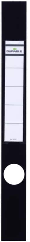 DURABLE ORDOFIX Selbstklebende Ordneretiketten 40 x 390 mm Schwarz 10 Stück