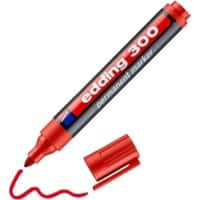 edding 300 Permanentmarker Mittel Rundspitze 3 mm Rot Nachfüllbar Wasserbeständig