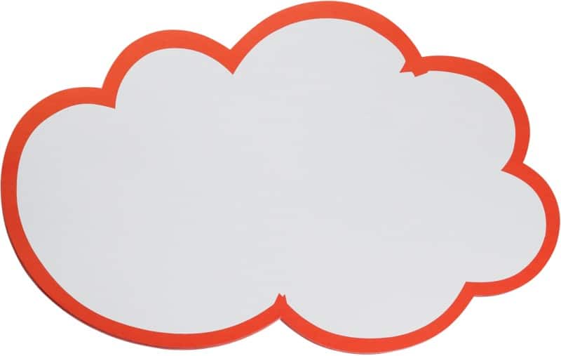 Franken Mittlere Wolke Moderationskarten 42 x 25 cm Papier Rot, Weiß 20 Stück