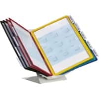 DURABLE Vario Pro Sichttafelsystem 10 Flächen DIN A4 Montage am Schreibtisch, Wandmontage Kunststoff, Stahl Transparent