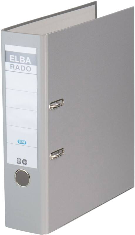 ELBA Rado Brilliant Ordner Breit DIN A4 80 mm Grau 2 Ringe 100022615 Kunststoff