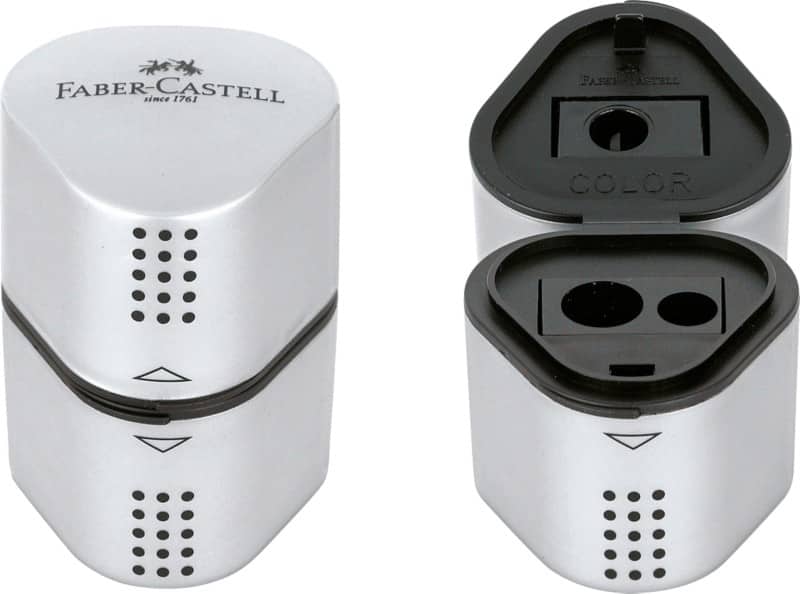 Faber-Castell Grip 2001 Anspitzer 3 Löcher Kunststoff Silber 183800