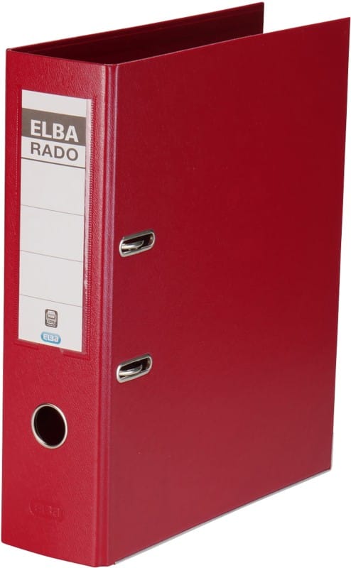 ELBA Rado Plast Ordner Breit DIN A4 80 mm Rot 2 Ringe 10 497 PVC (Polyvinylchlorid) Hochformat
