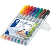 STAEDTLER Lumocolor Folienstifte Mittel Rundspitze Farbig sortiert 8 Stück