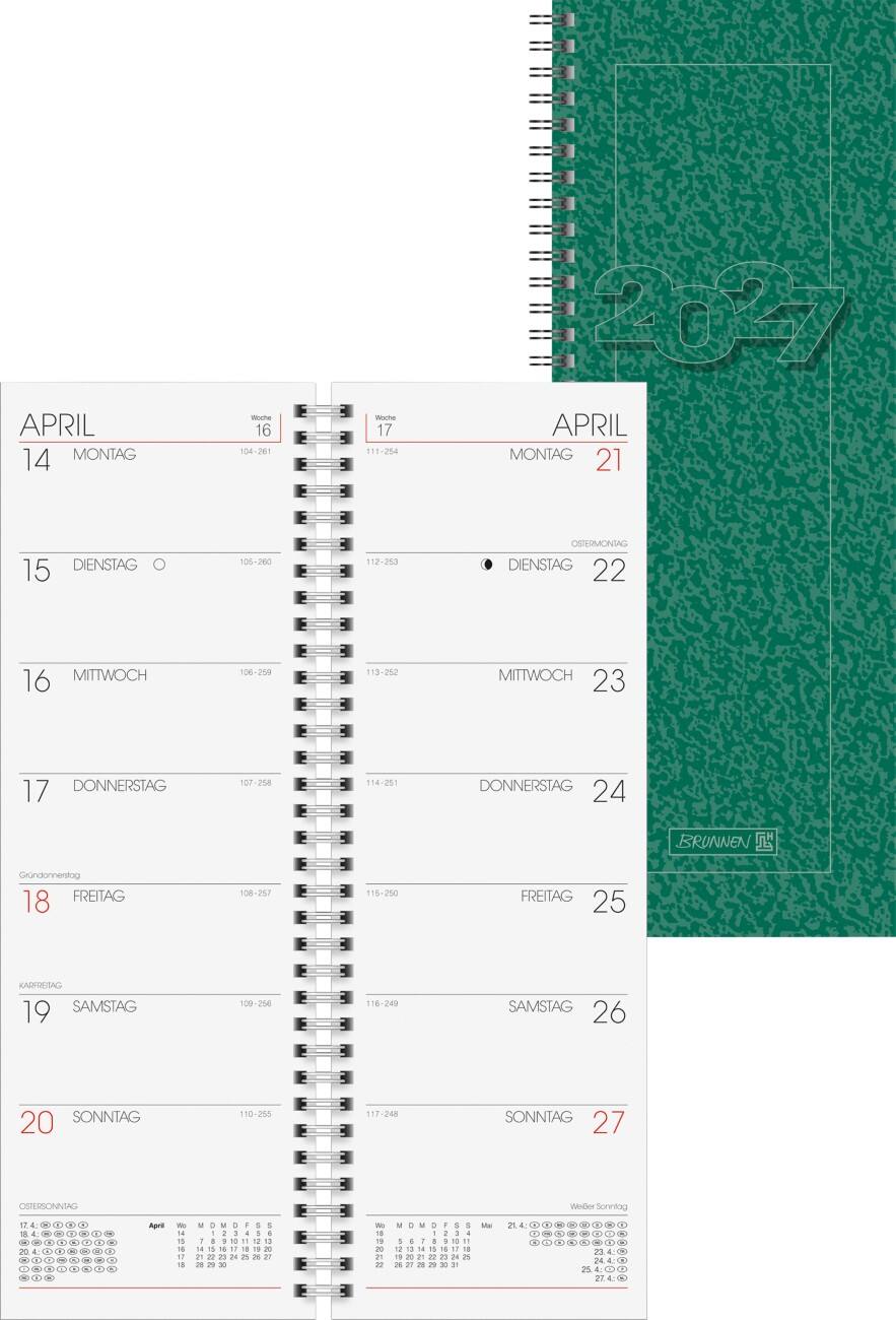 Glocken Terminkalender 6245 S 2027 Sonderformat 1 Woche pro Seite Pappkarton Grau Deutsch