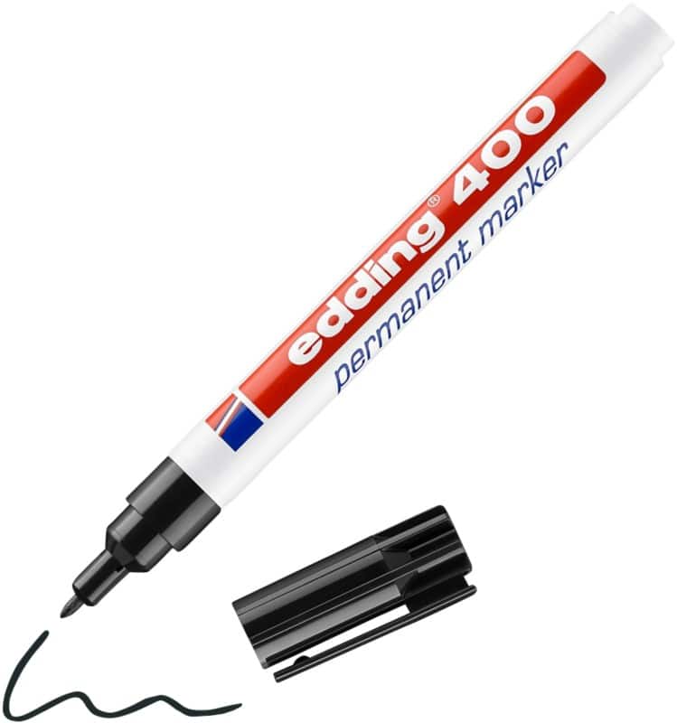 edding 400 400 Permanentmarker  Fein Rundspitze  - 1 mm Schwarz Nachfüllbar Wasserbeständig