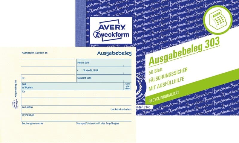 AVERY Zweckform Ausgabebelege 303 DIN A6 quer Perforiert 50 Blatt