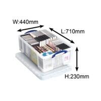 Really Useful Box Aufbewahrungsbox 50CCB 50 L Transparent Kunststoff 71 x 44 x 23 cm