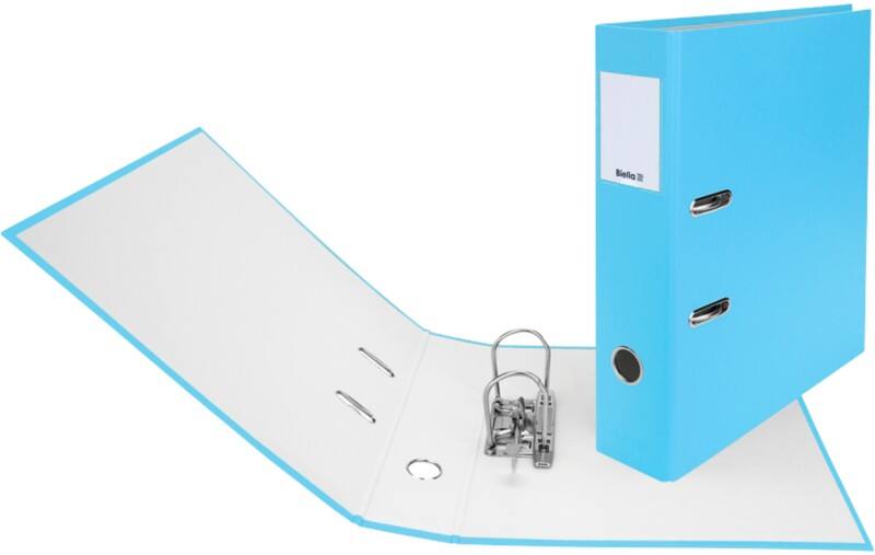 Biella Plasti-Color Ordner Breit DIN A4 70 mm Hellblau 2 Ringe 10740706U Kunststoff Hochformat