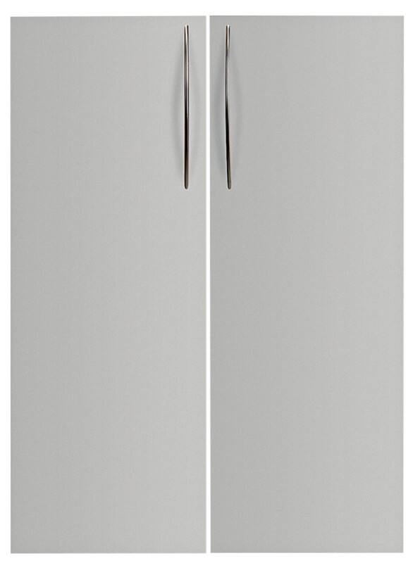 Hammerbacher Schranktüren Matrix Silber 790 x 16 x 1.104 mm 3 Stück