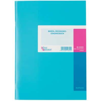 König & Ebhardt Waren- und Rechnungseingangsbuch 2281 DIN A4 Kariert 70 g/m² Blau 40 Blatt