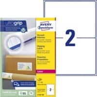 AVERY Zweckform Abziehhilfe QuickPEEL,ultragrip Versandetiketten L7168-100 Selbsthaftend DIN A4 Weiß 199,6 x 143,5 mm 100 Blatt à 2 Etiketten