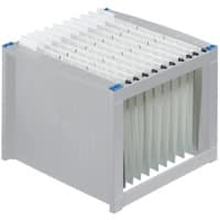 helit the rack Hängeregisterbox DIN A4 36 x 38 x 26 cm 40 Mappen Kunststoff Hellgrau