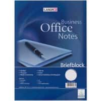 LANDRÉ Office Notizblock DIN A4 Liniert Geleimt Karton Blau Nicht perforiert 100 Seiten