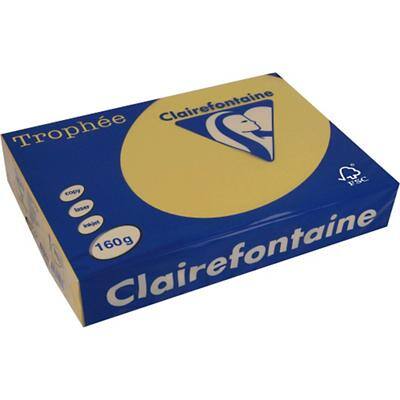 Clairefontaine 1103C Farbpapier DIN A4 160 g/m² Goldgelb 250 Blatt