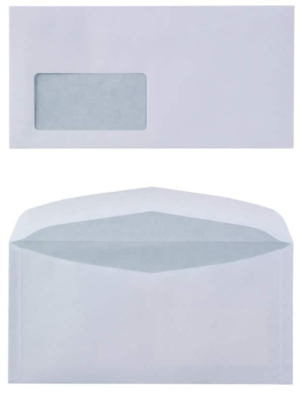 Viking Briefumschläge Mit Fenster C6/5 229 (B) x 114 (H) mm Gummiert Weiß 80 g/m² 1000 Stück
