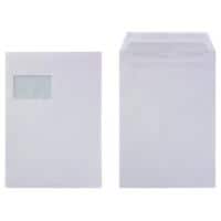 Niceday Versandtaschen C4 90 g/m² Weiß Mit Fenster Selbstklebend 250 Stück