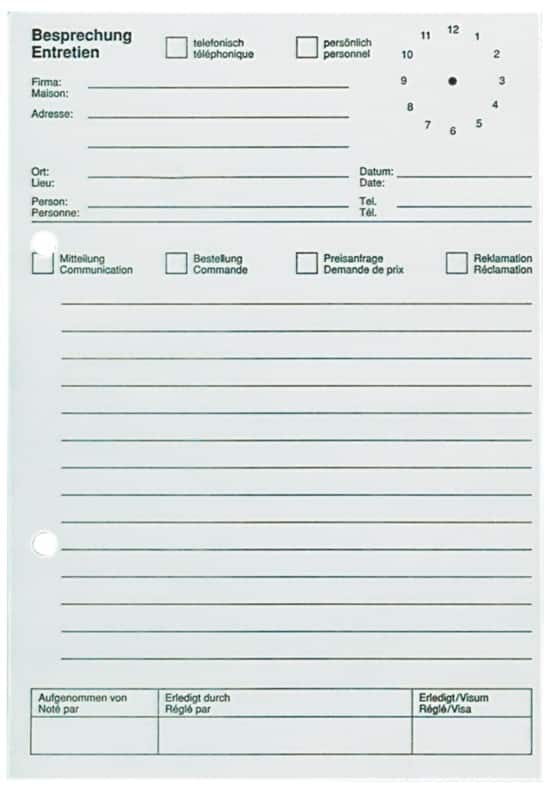 Ursus Notizblock Telefonblock Weiß DIN A5 60 g/m² Liniert 80 Blatt