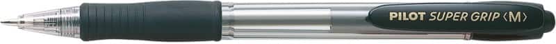 Pilot Super Grip Einziehbar Kugelschreiber Schwarz 0.4 mm Mittel Kegelförmig Nachfüllbar