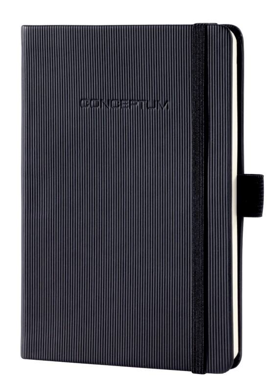 Sigel Conceptum A6 Gebunden Schwarz Hardback Notizbuch Kariert 97 Blatt