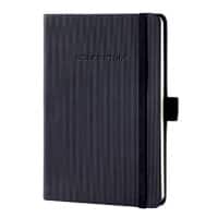 Sigel Conceptum A6 Fallgebunden Schwarz Hardback Notizbuch Kariert 97 Blatt