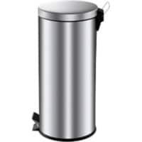 Vepa Bins Metall Treteimer 33 x 66 cm Silber