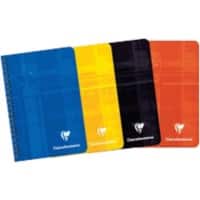 Clairefontaine A7+ Drahtgebunden Farbig sortiert Laminiert Pappe Cover Notizbuch Kariert 90 Blatt