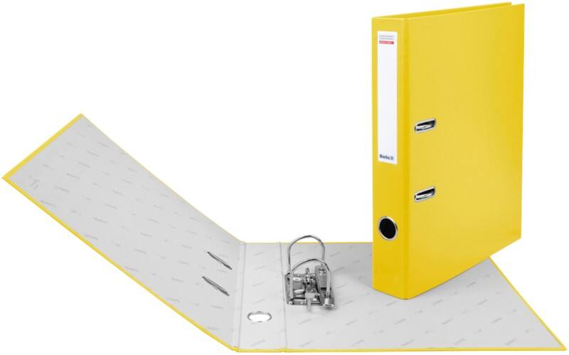 Biella Schmal Ordner DIN A4 40 mm Gelb 2 Ringe 10341420U Kunststoff