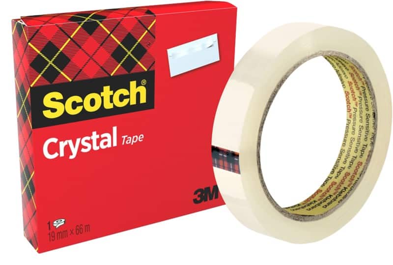 Scotch Klebeband Scotch Crystal Clear 600 Transparent 19 mm (B) x 66 m (L) Polyolefin, Synthetisches Acrylglas