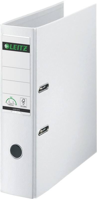 Leitz Swiss Edition 180° Breit Ordner DIN A4 80 mm Weiß 2 Ringe 1013 Kunststoff Hochformat