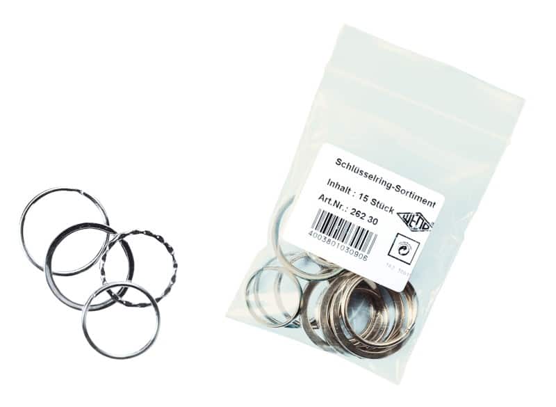 WEDO Schlüsselringe Silber 15 Stück