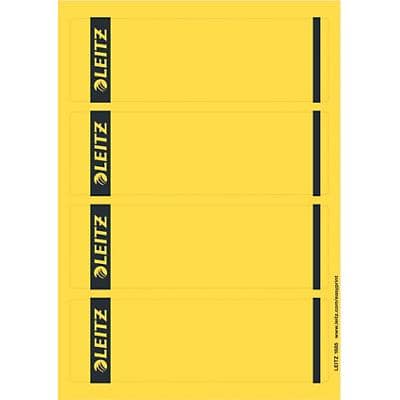 Leitz PC-beschriftbare Selbstklebende Rückenschilder 1685 Für Leitz 1080 Qualitäts-Ordner Gelb 62 x 192 mm 100 Stück