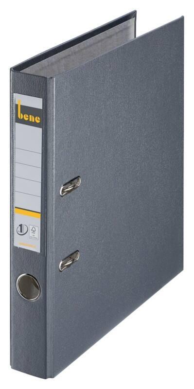 Bene No.1 Power Ordner Schmal DIN A4 52 mm Grau 2 Ringe 291600 Kunststoff Hochformat