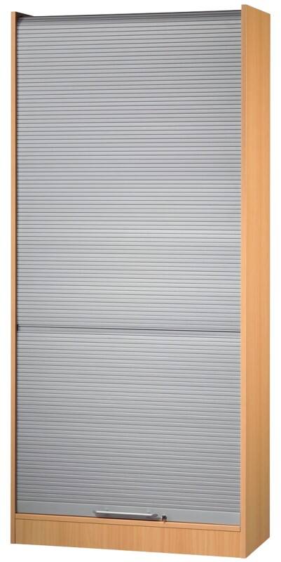 Hammerbacher Rollladenschrank Braun, Silber 900 x 400 x 2.004 mm