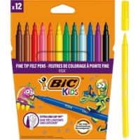 BIC Filzstift Visa 2 mm Farbig sortiert 12 Stück