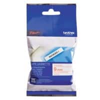 Brother M-K228 Authentic Schriftband Selbstklebend Roter Druck auf Weiß 9 mm x 8m