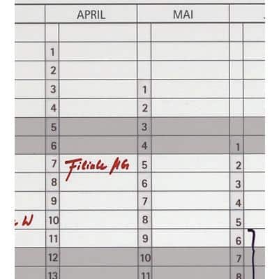 Franken Datumstreifen Jetkalender Spezial Transparent 14 x 42 cm