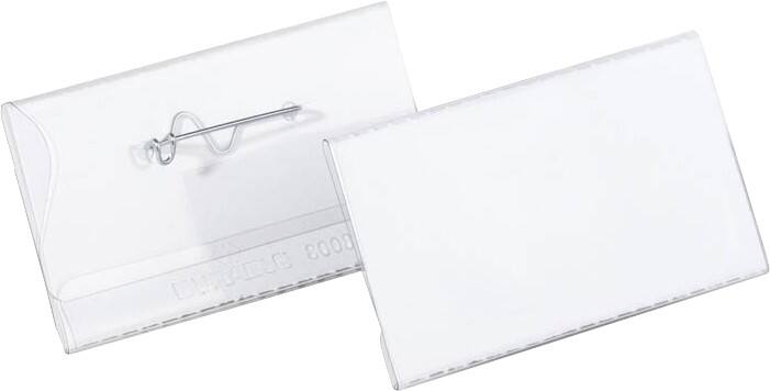 DURABLE Namensschilder Pin 17,5 x 8,5 x 18,5 cm Kunststoff 100 Stück