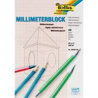 Folia DIN A4 Millimeterblock Weiß 80 g/m² 25 Blatt