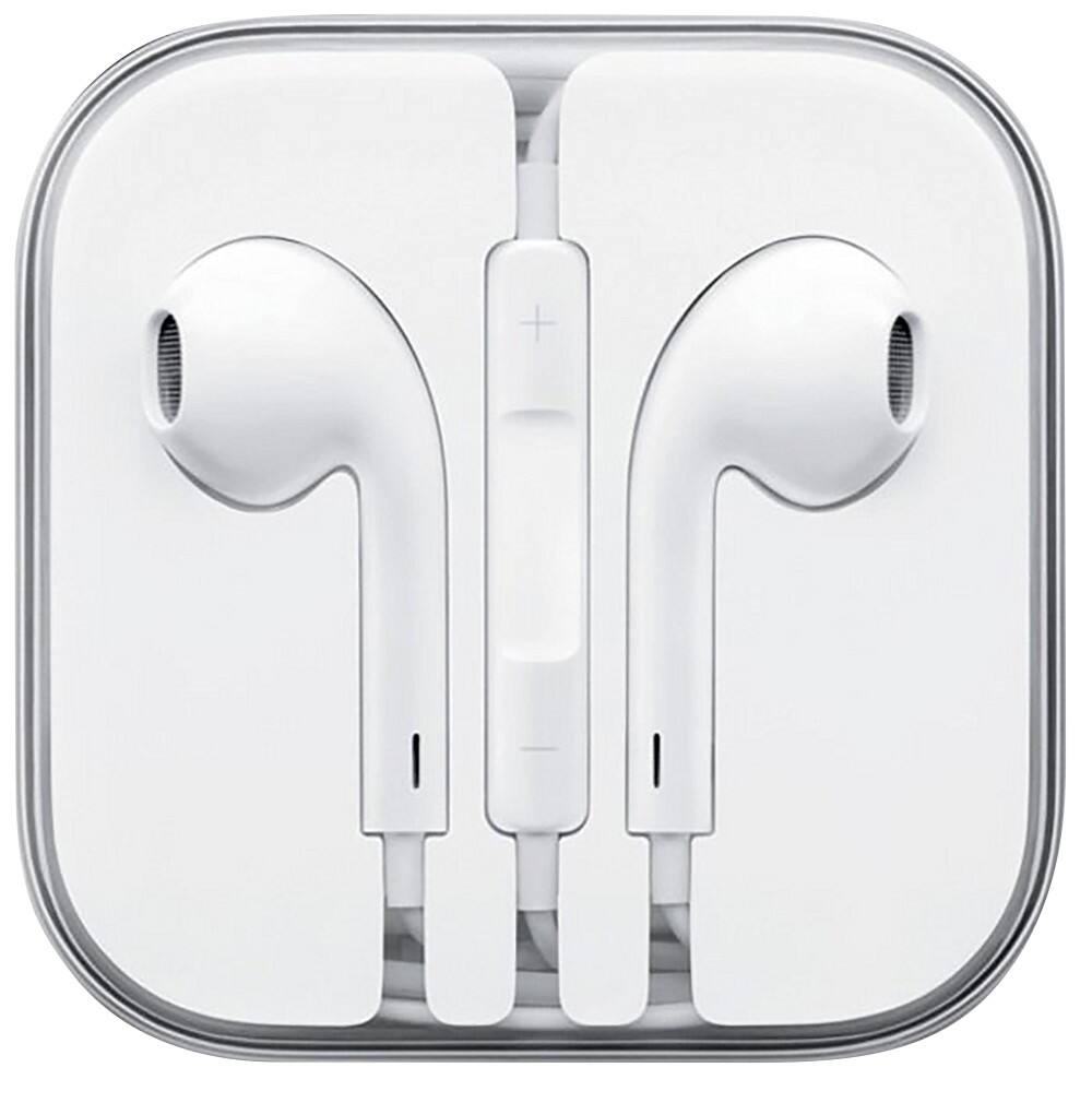 Apple Binaural verkabelte Stereo EarPods In-Ear 3,5 mm Ohrhörer Stecker mit Mikrofon Weiß