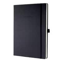 Sigel Conceptum Notebook DIN A4 Liniert Gebunden Karton, Kunststoff Hardback Schwarz Perforiert 194 Seiten 97 Blatt
