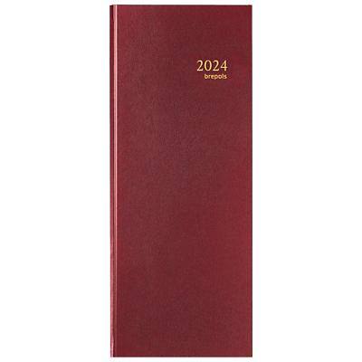 Brepos Buchkalender 2025 1 Tag / 1 Seite Deutsch, Englisch, Französisch, Niederländisch Burgunder