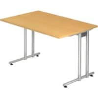 Hammerbacher Schreibtisch Buche 1.200 x 800 x 720 mm mit Aufbau NS12/6