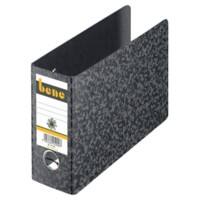 Bene Ordner DIN A5 75 mm Schwarz 2 Ringe 91900 Hartpappe Wolkenmarmor Querformat