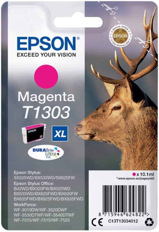 Epson T1303 Original Tintenpatrone C13T13034012 Magenta